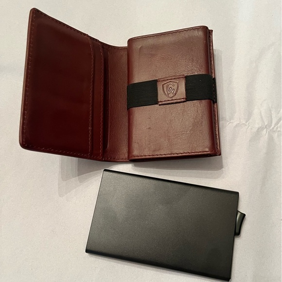 Slim Brown Leather Wallet RFID Protection Quick Release Cards Technology, - Picture 6 of 12